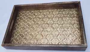 Plateau en bois Vente en gros Ensemble de plateaux de service de restaurant en bois rectangulaires personnalisés pour les services hôteliers - Product Image 4