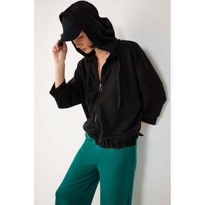 Sudadera con Capucha y Cierre de Cremallera 100% Algodón para Uso Diario - Product Image 2