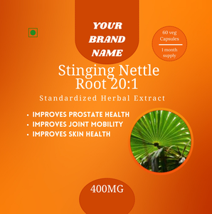 Capsules d'extrait de racine d'ortie sauvage de haute qualité directement du fournisseur indien avec marque privée - Product Image 2