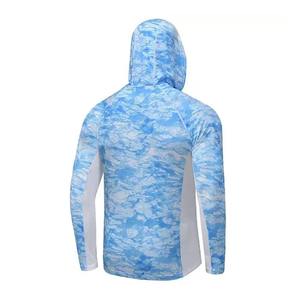 Sudadera con capucha de pesca de manga larga nueva personalizada transpirable secado rápido ligero UPF50 + Sudadera con capucha de pesca de sublimación de poliéster reciclado - Product Image 5