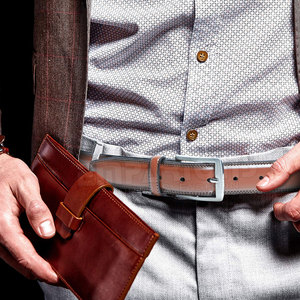 Cinturones de cuero genuino con hebilla de Pin, hebilla personalizada completa, soporte para logotipo personalizado - Product Image 4