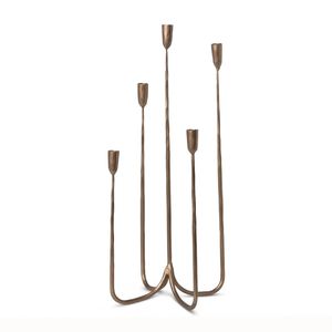 Tall decorative metal <b>candelabra</b> with removable candle cups for banquet hall reception party event lighting setup - Product Image 3