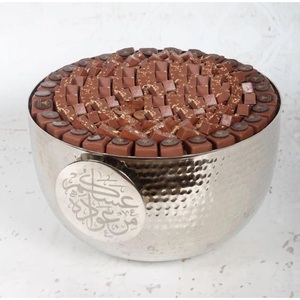 Bol de service de bonbons au chocolat classique Bol à dessert Bol à chocolat de couleur or et bleu de fabricants et fournisseurs - Product Image 2