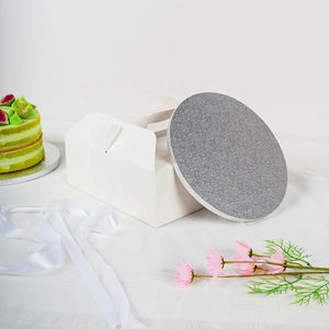 Clear Tall Tiered Cake Packaging Box with Handle New Arrival Wholesale Corrugated Cake Box - Product Image 3