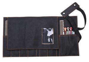 Stylist tóc Cắt kéo chủ Pouch trường hợp vải mềm Roll-up Salon công cụ Bao Da Túi với lưỡi thép không gỉ sắc nét tip - Product Image 3