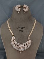 Parure de collier et boucles d'oreilles en laiton avec micro-incrustation de diamants CZ, tendance, pour mariée, idéale pour mariage, fiançailles, anniversaire, fête, cadeau ou usage quotidien