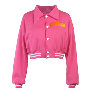 Veste matelassée Varsity de baseball pour femmes en polyester/coton de qualité supérieure coupe ajustée broderie de logo personnalisé hiver - Product Image 1
