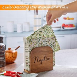 Wedding Kitchen Dining Room Table Decor Upright Wood Napkin <b>Dispenser</b> Holder Eco-Friendly Durable Modern Stylish American Style - Product Image 6