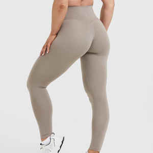 Leggings de yoga taille haute pour femmes, logo personnalisé, séchage rapide, respirant, serré, vêtements actifs, en soie, élasthanne et nylon, nouvel arrivage - Product Image 2