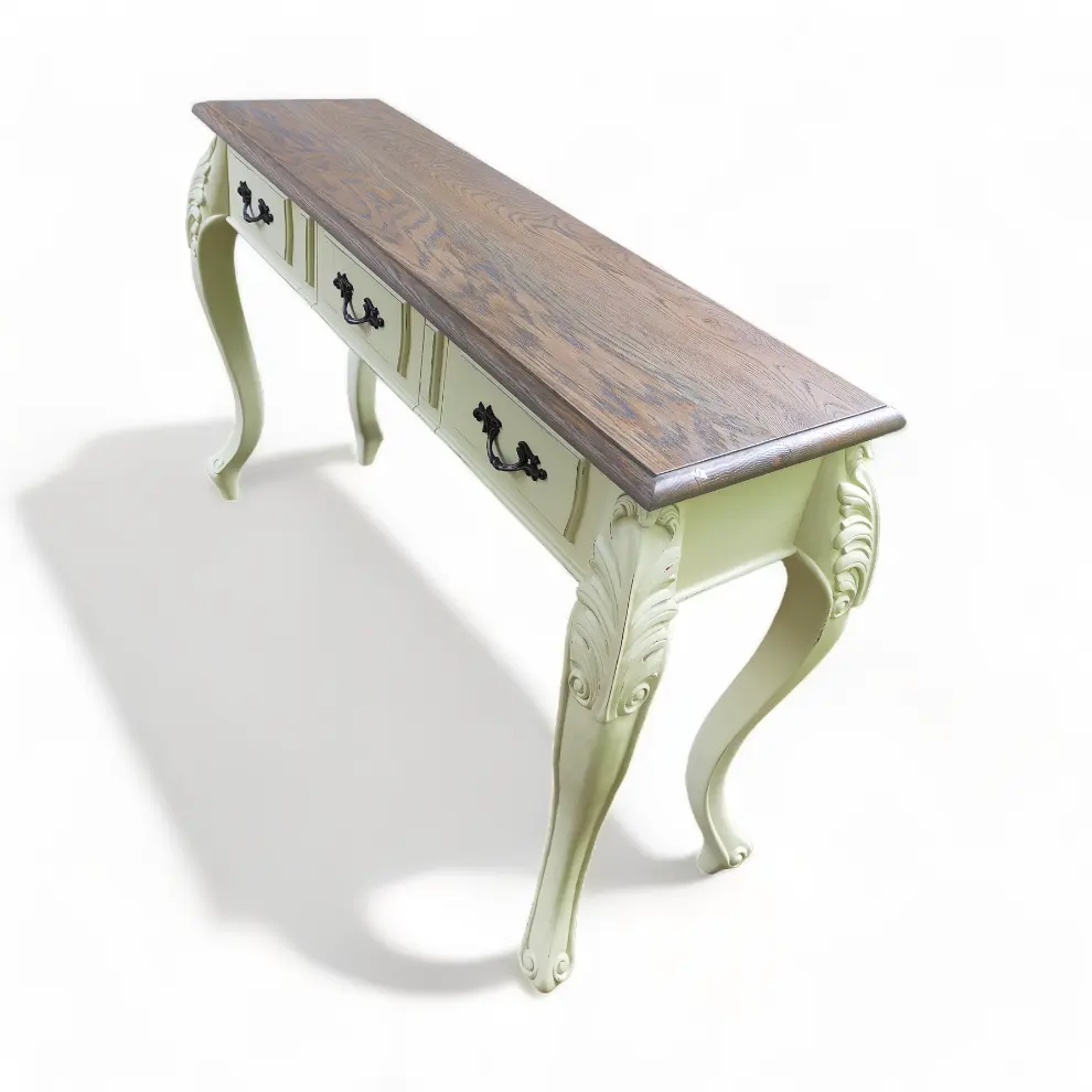 Chambre à coucher vintage classique français tiroirs Console Table en bois sculpté combiner avec des armoires de Console de salon en bois de chêne antique