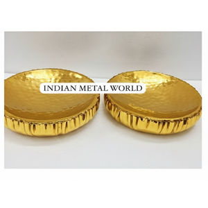 Tazón para Servir Chocolate de Calidad Deluxe en Tono Dorado, Acabado Metálico Decorativo, Plato para Servir Frutos Secos, Uso de Lujo para el Hogar y Hoteles - Product Image 4