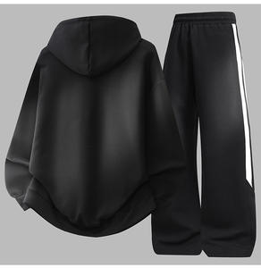 ชุดเซ็ตสองชิ้นสไตล์เกาหลีลำลองสำหรับผู้ชาย ลายพิมพ์วินเทจ ปี 2025 ผ้าฟลีซเนื้อเบา ระบายอากาศ ป้องกันแบคทีเรีย ทรงหลวม ใส่สบาย เหมาะสำหรับฤดูใบไม้ผลิและฤดูใบไม้ร่วง - Product Image 5