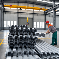 Plancher en acier à nervures ouvertes, plancher en métal galvanisé pour la construction de bâtiments modernes, panneaux de dalle en acier structurel