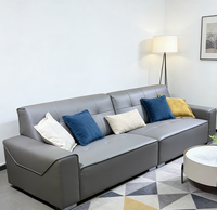 Canapé en cuir écologique de qualité supérieure, toucher luxueux, élégant, canapé de salon de villa, mobilier de maison haut de gamme