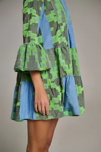 Robe tissée indienne faite à la main de qualité supérieure pour les femmes Mini robe confortable et élégante pour les femmes Parfait pour une journée décontractée - Product Image 5