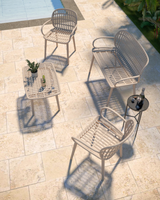 Ensemble de jardin d'extérieur de style tropical, fabriqué en Italie, de haute qualité, résistant aux intempéries, aux UV et à l'eau, respectueux de l'environnement