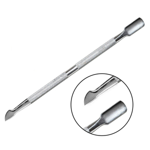 Pousse-cuticules professionnel en acier inoxydable à double extrémité, outil de manucure pour salon, nettoyage des ongles à domicile - Durable - Product Image 2