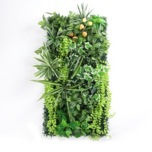 Pared verde artificial estilo jungla LONGSTAR con hojas abigarradas <span class=keywords><strong>de</strong></span> <span class=keywords><strong>Sansevieria</strong></span> y enredaderas - Product Image 3