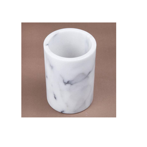 Cubo de hielo de mármol, enfriador de vino, Enfriador de vino de mármol, soporte de botella de vino de mármol para Base de latón para artesanía de la India - Product Image 2