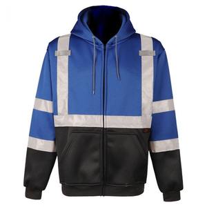 Sudadera de Seguridad Reflectante para Trabajo, Uniforme de Construcción, Sudadera con Capucha de Forro Polar de Alta Visibilidad, Camisa de Manga Larga con Capucha - Product Image 3