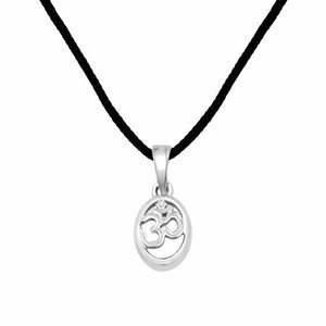 Pendentif Zarkan tendance OM en argent 925 plaqué or rhodié avec zircon, diamant, perle et or rose pour fiançailles chrétiennes - Product Image 1