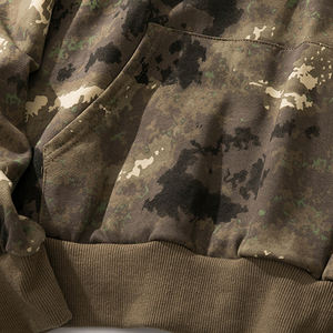 Vente en gros 100% coton pull à capuche personnalisé manteau d'hiver pour hommes impression bouffante motif solide Camouflage finition délavée en vrac - Product Image 5