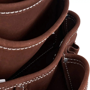 Hoàn toàn tùy chỉnh 100% chính hãng da thực hiện Tổ Chức Công nhân công cụ Pouch OEM Thiết kế treo Túi chất lượng cao cấp - Product Image 3