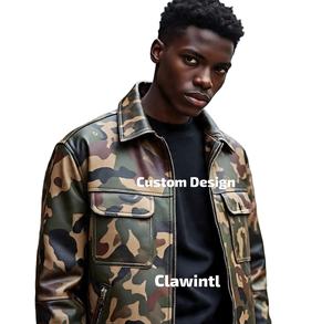 Fabricante de chaquetas de cuero personalizadas modernas Ropa de calle juvenil Estilos Moda callejera Ropa de cuero Chaquetas personalizables para marcas - Product Image 1