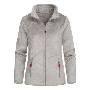 Veste polaire zippée élégante pour femme en sherpa, polaire polaire, laine et polyester, avec broderie de logo personnalisée, respirante, pour l'hiver - Product Image 1
