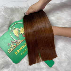 Extensions de cheveux humains bruts Remy à double trame, traitées à la machine, lisses et ondulées, fournisseur vietnamien, lot de perruques - Product Image 5