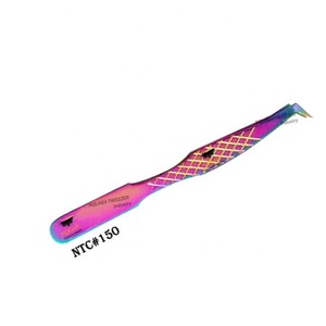 Fabricant Extension de Cils Pince À Épiler En Acier Inoxydable Logo Personnalisé Volume Extension Pincettes Diamond Grip NQLASH Pincettes - Product Image 2