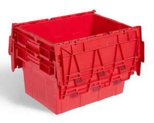 Caisse <span class=keywords><strong>de</strong></span> transport logistique en plastique, conteneur <span class=keywords><strong>de</strong></span> sécurité avec couvercles attachés, 50L, 600X400X320mm, TSS-TBX600*400*320 - Product Image 2