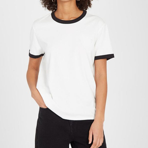 T-shirt Homme Personnalisé avec Logo, Col Contrastant, Style Rétro, Imprimé Vieilli, Service DDP Gratuit - Product Image 5