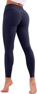 Buttery Soft High-Waisted Full-Length Yoga <b>Leggings</b> for <b>Women</b> Solid <b>Pattern</b> Elastic Waist for Daily Workouts Athletic Front - Product Image 5