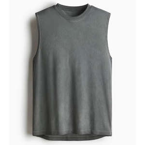 เสื้อกล้ามออกกำลังกายผลิตในปากีสถาน คุณภาพพรีเมียม วัสดุระบายอากาศดีเยี่ยม เสื้อกล้ามผู้ชายแบบไม่มีแขน ลายเรียบ - Product Image 6