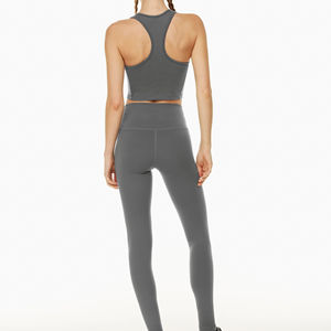 Recién llegado, conjunto de yoga para mujer, color sólido, MOQ con bajo el mejor precio, el mejor diseño para la práctica de yoga para mujer - Product Image 2