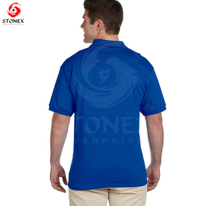 Camiseta Polo de manga corta con botón de solapa para hombre, camiseta informal cómoda elástica de Color sólido de verano para hombre - Product Image 3