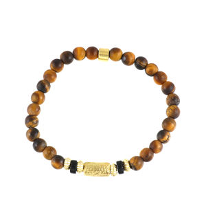 European and American Black Onyx Tiger Eye New Trendy High Quality Yoga <b>Bracelet</b> Elastic Vacation <b>Bracelet</b> - Product Image 1