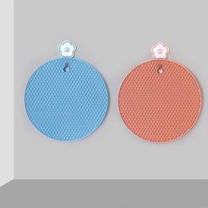 <b>Silicone</b> Heat-Resistant Solid Color Circle Placemat Coaster Tea Cups Bowls Dishes Draining Pad; Wholesale <b>Silicone</b> Draining <b>Mat</b> - Product Image 1