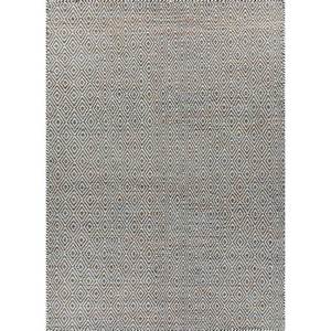 พรมอะบราชบลู แฟลตวีฟส์ วูล&วิสโคส ลายเรขาคณิต สำหรับใช้ในบ้าน-Adwv-13047 - Product Image 1