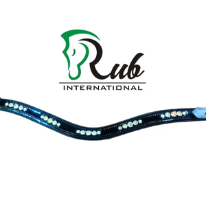 Bande de sourcils en cristal personnalisée de haute qualité Chevaux Motifs uniques Accessoire équestre élégant et durable en cuir de haute qualité - Product Image 2