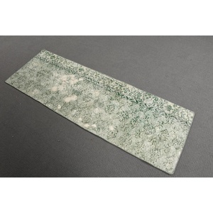 Alfombra Vintage, Alfombra de Pasillo de 1.9x5.7 pies, Alfombra Turca de Lana Verde Abstracta - Product Image 1
