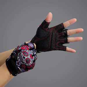 Meilleure qualité cuir demi-doigt gants d'haltérophilie microfibre respirant léger sublimé Gym Fitness équipement d'exercice - Product Image 3