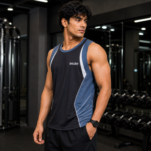Camiseta sin Mangas Personalizada para Hombre, 100% Algodón, Transpirable, para Gimnasio, Fitness, Entrenamiento, Ropa Deportiva al por Mayor - Product Image 1