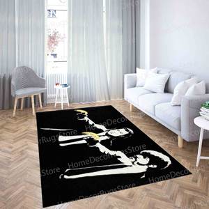 Tapis imprimé graffiti Banksy abstrait : Art moderne pour votre espace, Tapis fin non tissé - Product Image 5