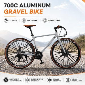 <span class=keywords><strong>จักรยาน</strong></span>กรวดอลูมิเนียม 700C 27 สปีด เบรกดิสก์ 700x32C โครงแข็งแรง สำหรับทุกสภาพพื้นผิว <span class=keywords><strong>จักรยาน</strong></span><span class=keywords><strong>ทัวร์</strong></span>ริ่ง ขายส่ง OEM - Product Image 1