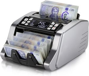 Compteur de billets MUNBYN IMC20 pour le Royaume-Uni avec fonction de comptage par valeur pour GBP/EUR/USD, modes d'addition/lot/valeur, capacité 1000 billets - Product Image 2