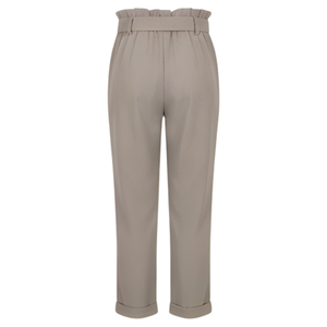 Pantalones de Trabajo Casuales de Negocios para Mujer, de Lona Transpirable de Secado Rápido, con Cierre de Cordón, Lisos, 100% Algodón, Cintura Media - Product Image 4