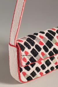 Nueva llegada diseñador con cuentas embrague monederos bolsos de mano mujeres logotipo personalizado ropa de novia Semilla de cuentas al por mayor nuevos diseños - Product Image 2