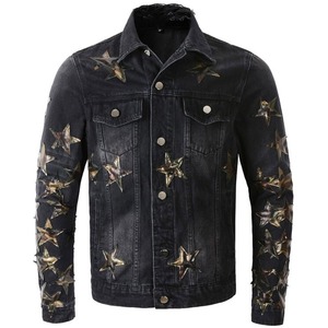 แจ็กเก็ตผ้าฝ้ายสไตล์วินเทจของผู้ชายเสื้อแจ็กเก็ตผ้าฝ้ายปักโลโก้กำมะหยี่แบบสตรีทงานตามสั่ง - Product Image 3